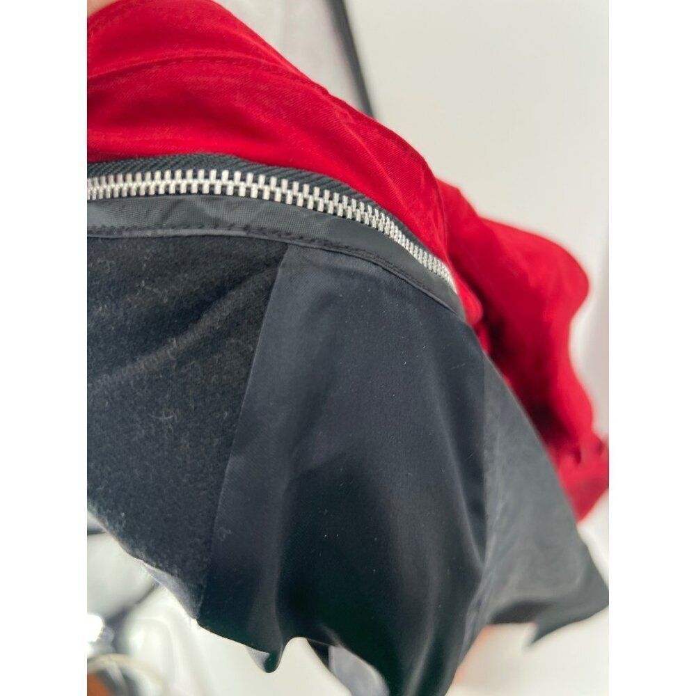 London Fog Rain Coat Womens Medium Petite MP Button Red Water Repellent - Picture 8 of 15